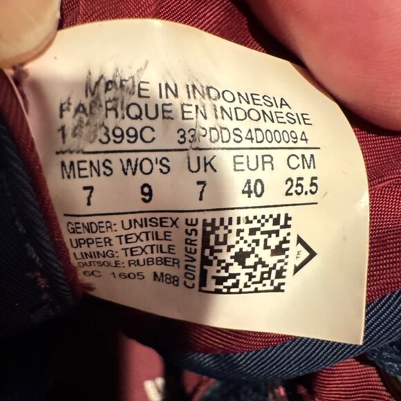 Converse Chuck Taylor All Star Blue MA-1 Zip High Womens 9 Mens 7 Nylon - Picture 13 of 13